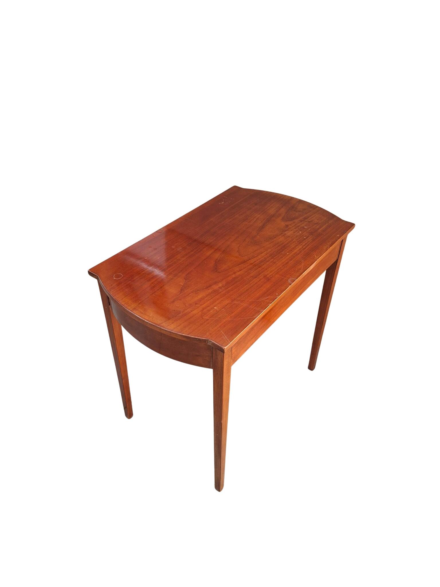 Table basse Mid-Century Modern des années 60 en bois précieux, design vintage.