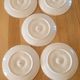 5 white porcelain oyster plates by Pillivuyt