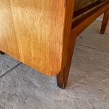 Storage unit/Library with sliding glass doors 1960s