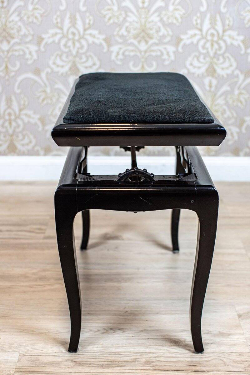 Black Piano Stool, 1950s