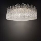 Glass Tubes Chandelier Flush mount from Doria Leuchten, 1960s