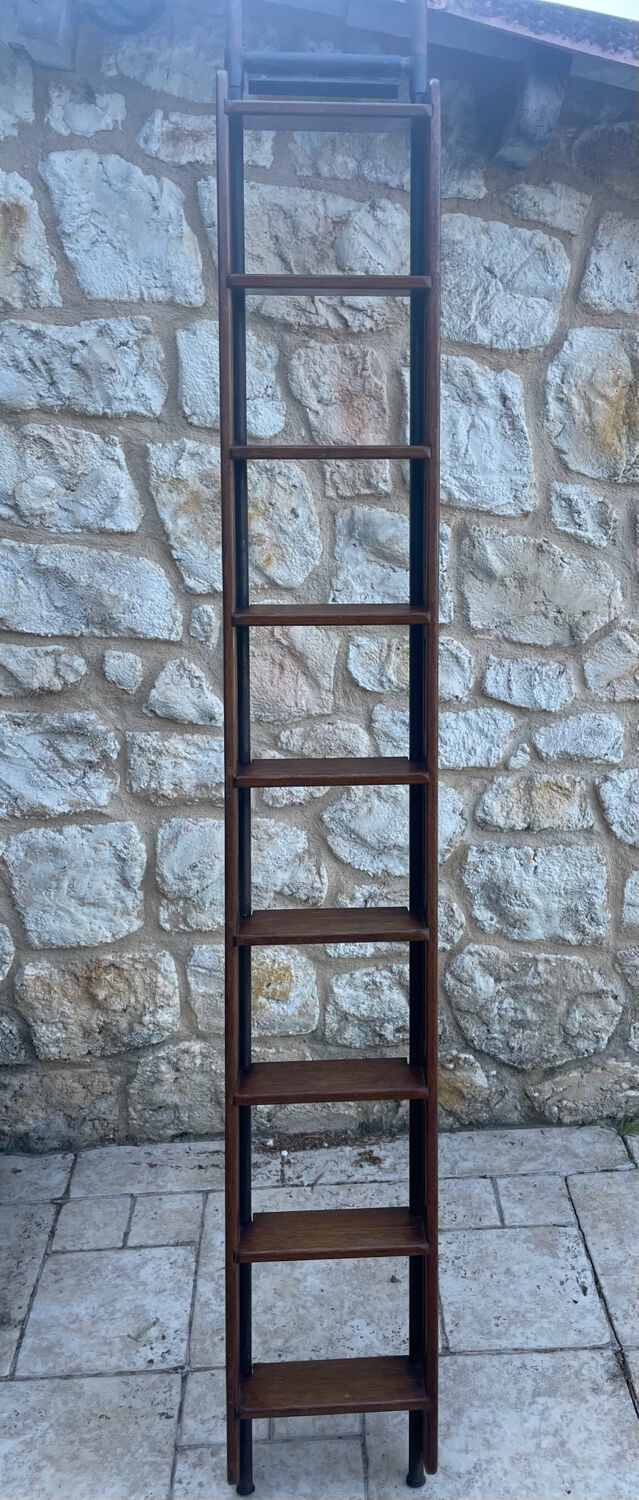 Wooden and iron boat ladder