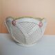Woven ceramic fruit basket