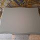 Console in gray painted wood with a lower tray