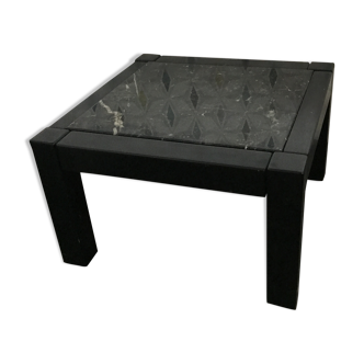 Table basse bois et marbre