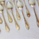 10 silver-plated metal soup spoons, hallmarked 2106225