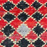 Moroccan carpet red/black - 76 x 253 cm