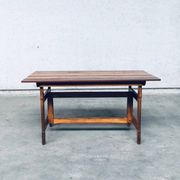 Patinated Wood Garden Table, 1970s
