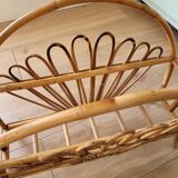 Rattan magazine holder