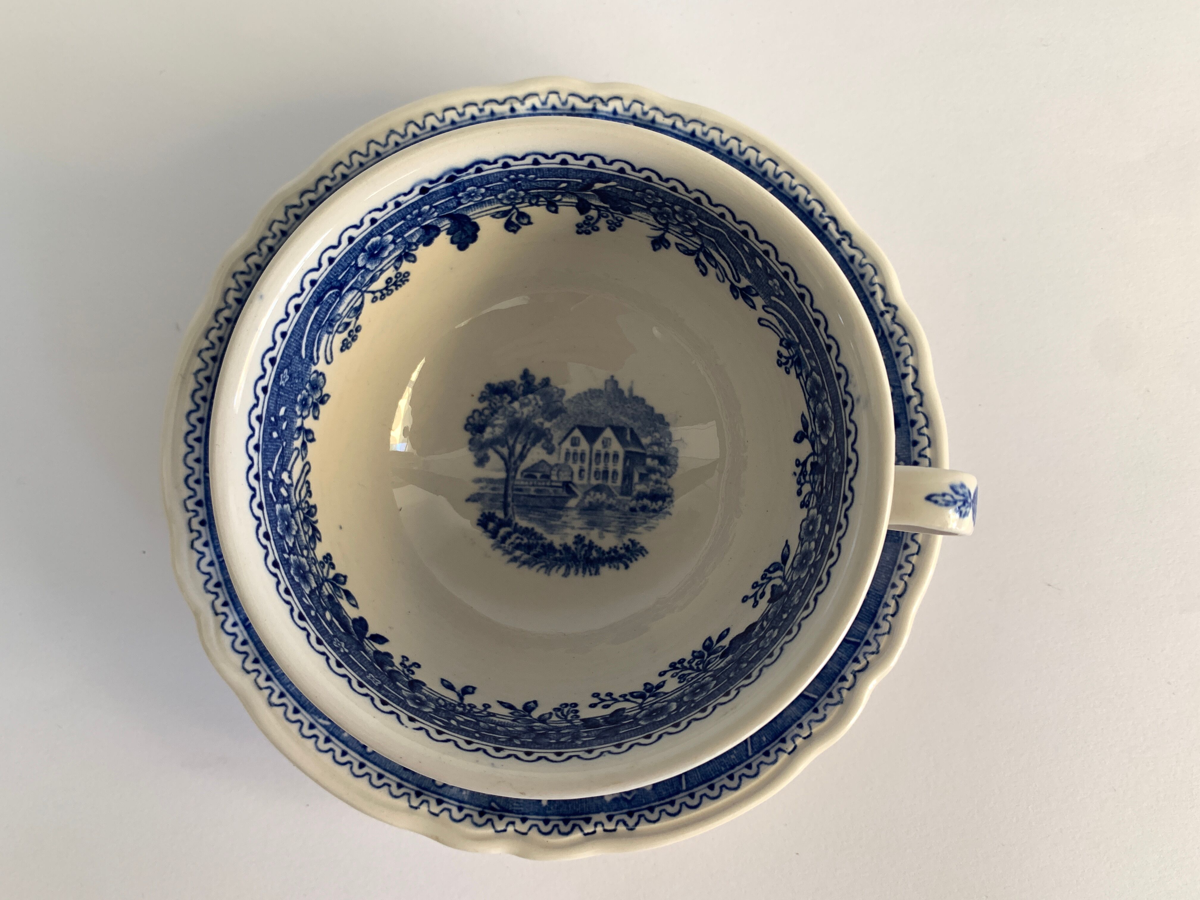 Old service Villeroy and Boch, blue Burgenland model, 27 pieces