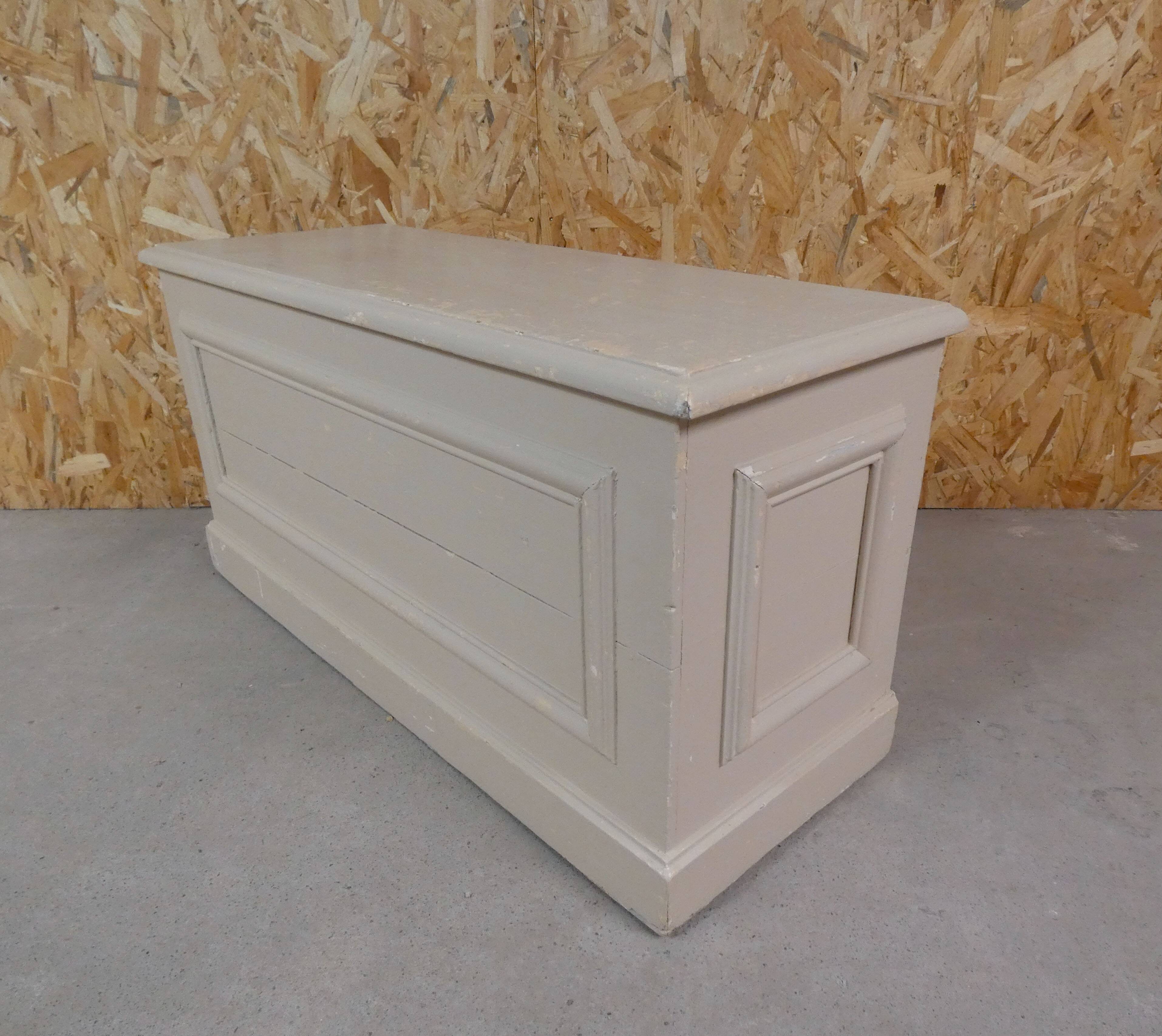 old solid wood bench chest