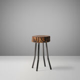 Tabouret en tronc d’arbre massif vers 1940