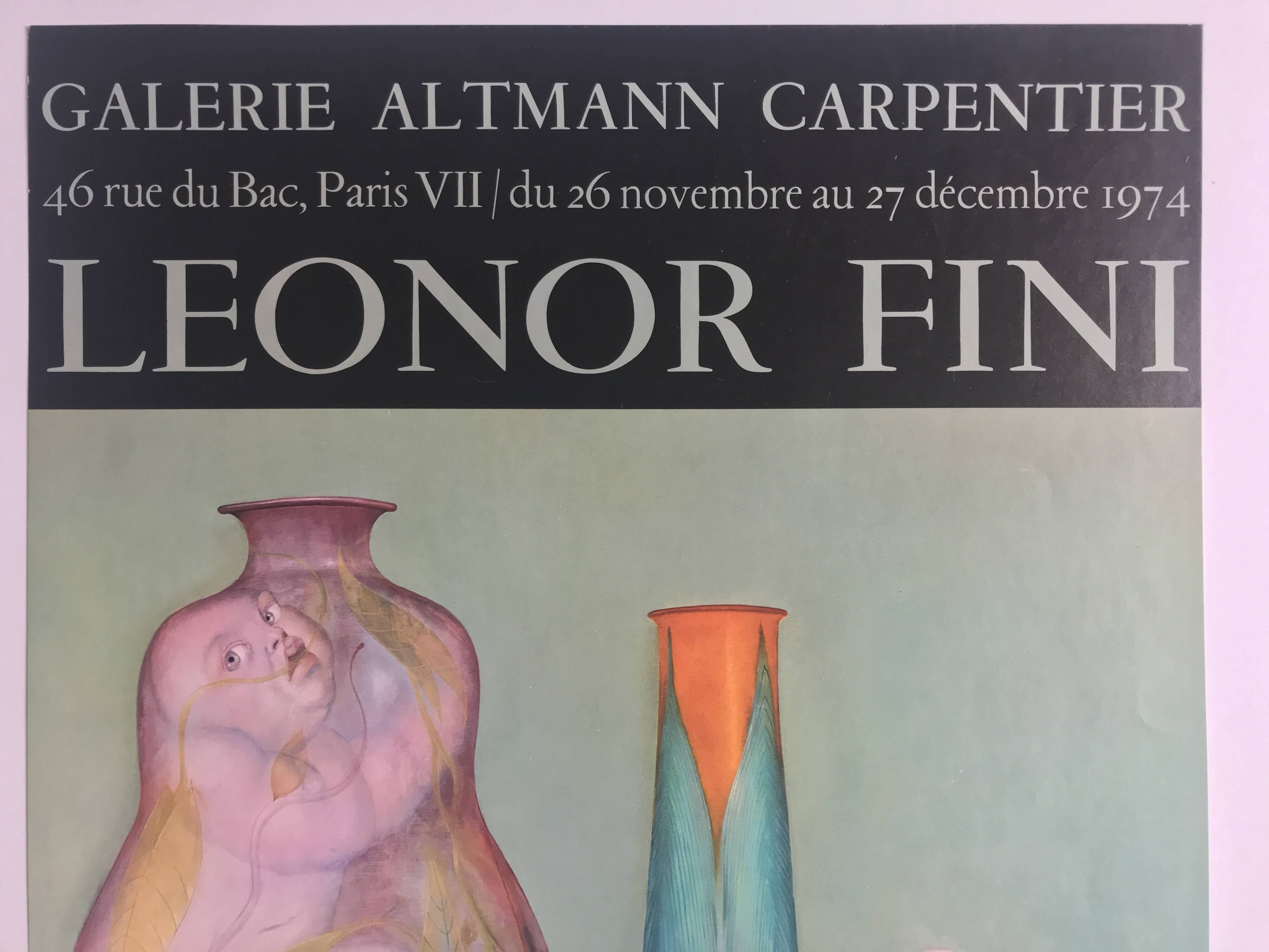 Original poster by Léonor FINI, Galerie Altmann Carpentier, 1974