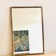Old beveled mirror brass frame 74x50cm