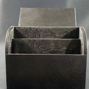 Le Tanneur mail binder sorter leather gilded decoration with small Regency style iron
