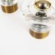 Pair of ice glass and brass wall lamps by Cosack Leuchten