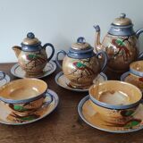 Bird tea service in winter