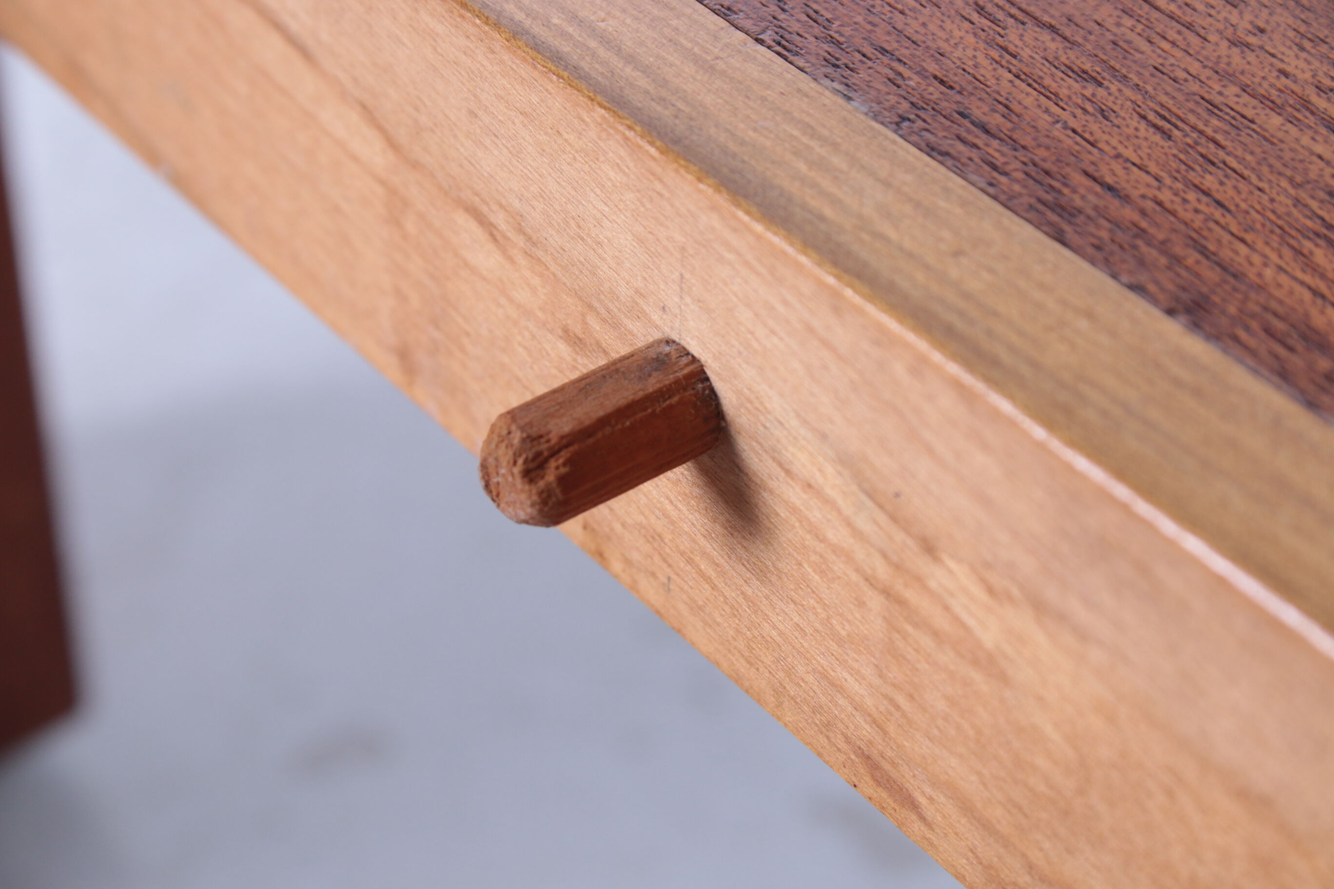 Brutalist Teak wood coffee table, 1970s