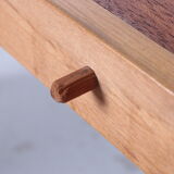 Brutalist Teak wood coffee table, 1970s