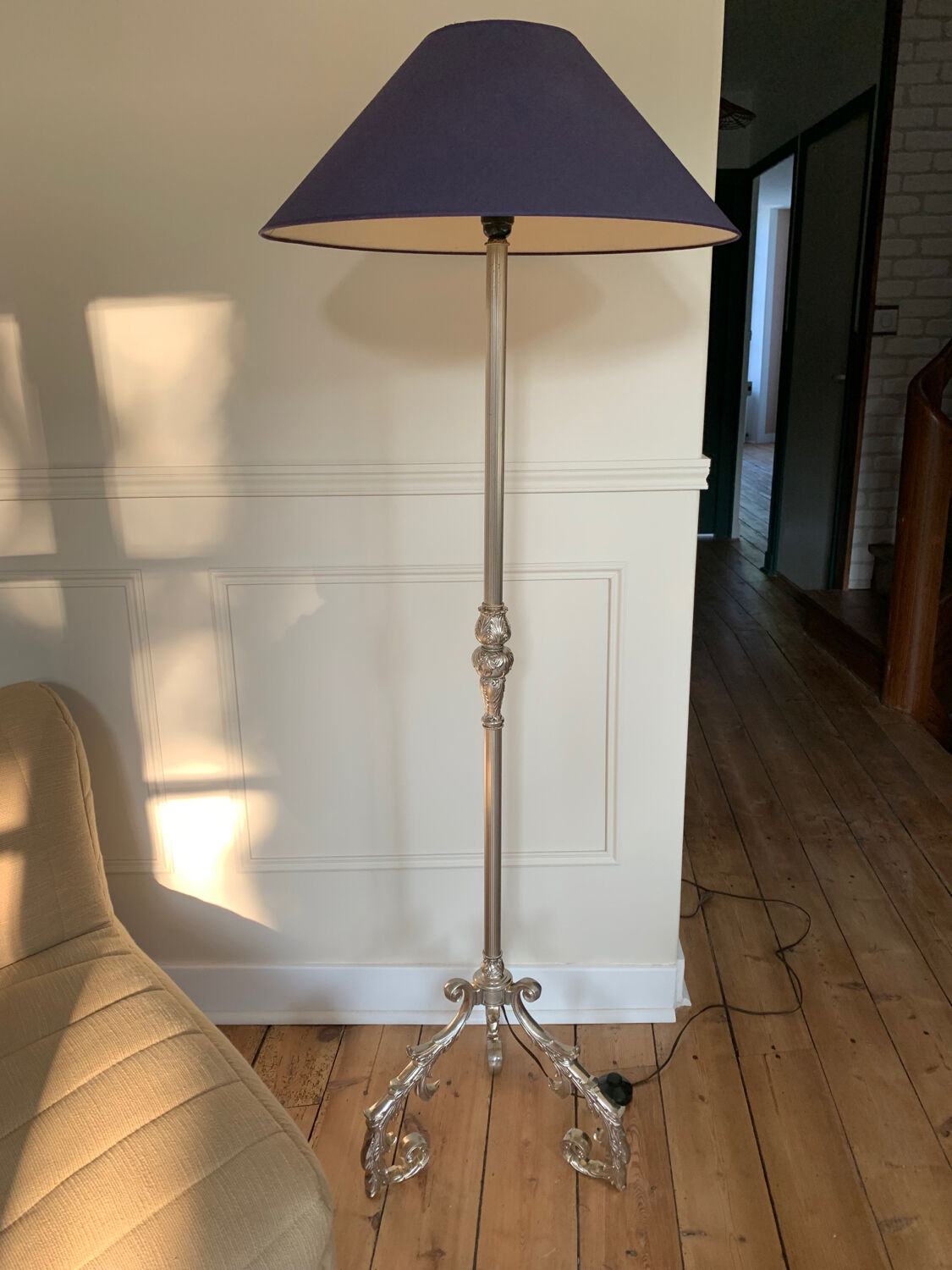Brass floor lamp