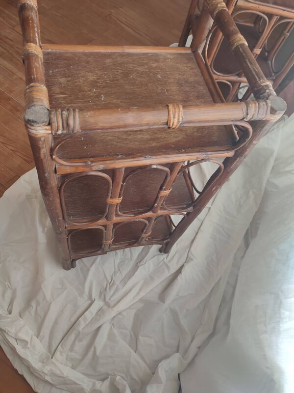 Paire de table chevet, petite étagère