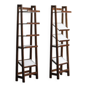 Set of 2 freestanding display cabinets, bookshelves, Italy, 1970s
