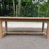 18th century farmhouse dining table renovated in solid oak 200cm