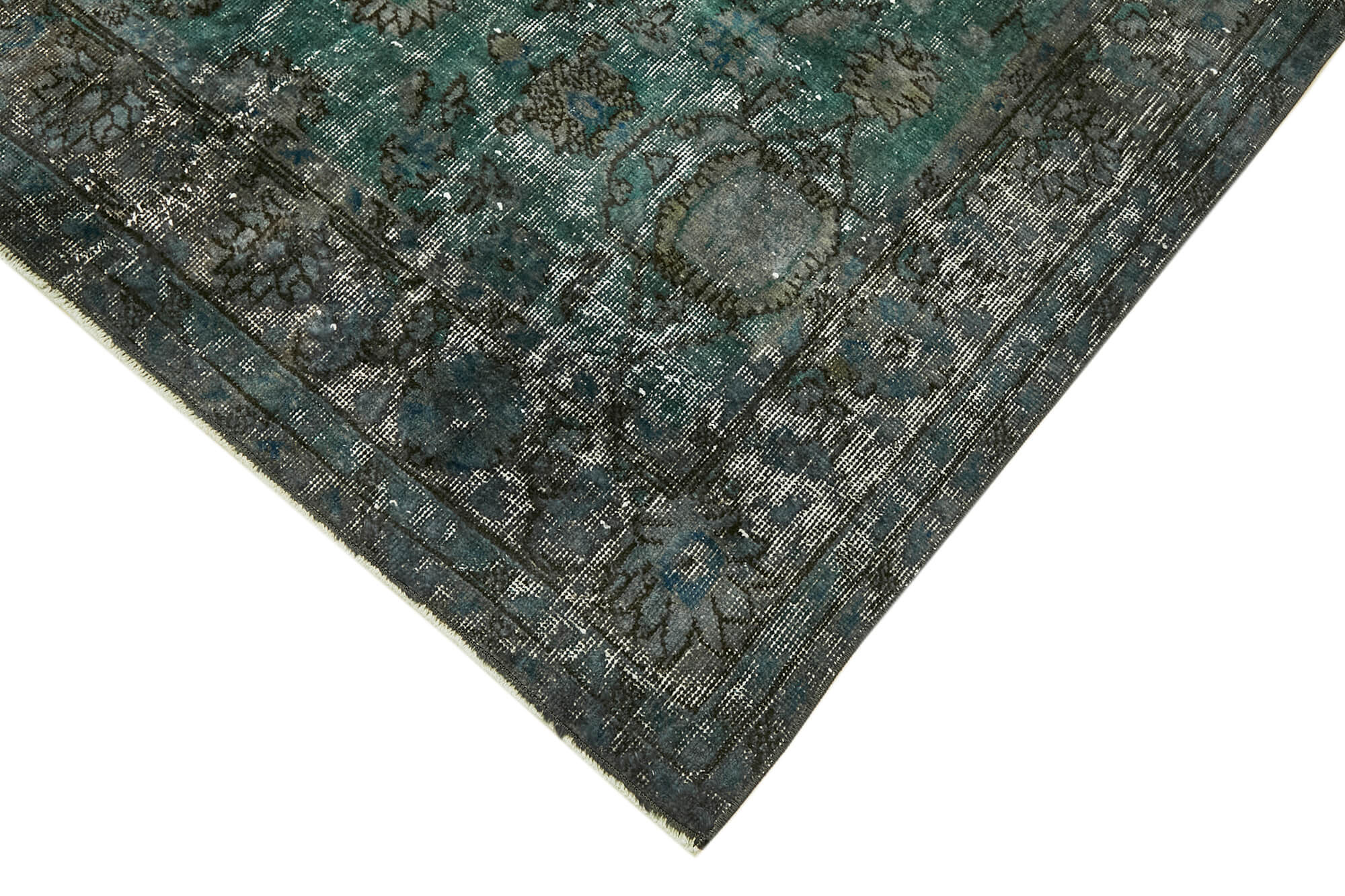 Hand-knotted antique oriental 1970s 154 cm x 237 cm blue carpet