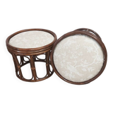 Rattan pouf