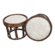 Pouf rotin