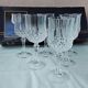 6 crystal stem glasses