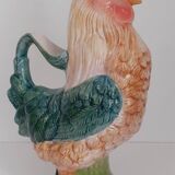 Vintage barbotine rooster pitcher