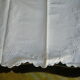 Ancient cotton sheet embroidered with flowers and initials