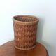 Panier cylindrique haut en osier, cache-pot ou corbeille à papier