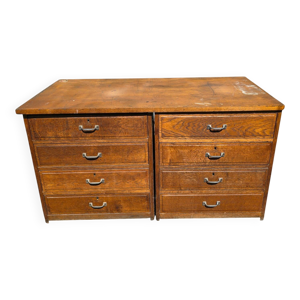 Meuble de métier ancien - tiroirs