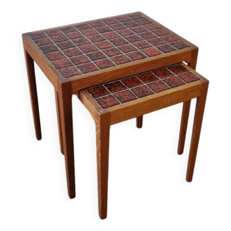 Teak nesting tables and some
