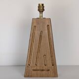 Solid oak lamp base