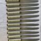 Series of 12 serrated vintage table knives