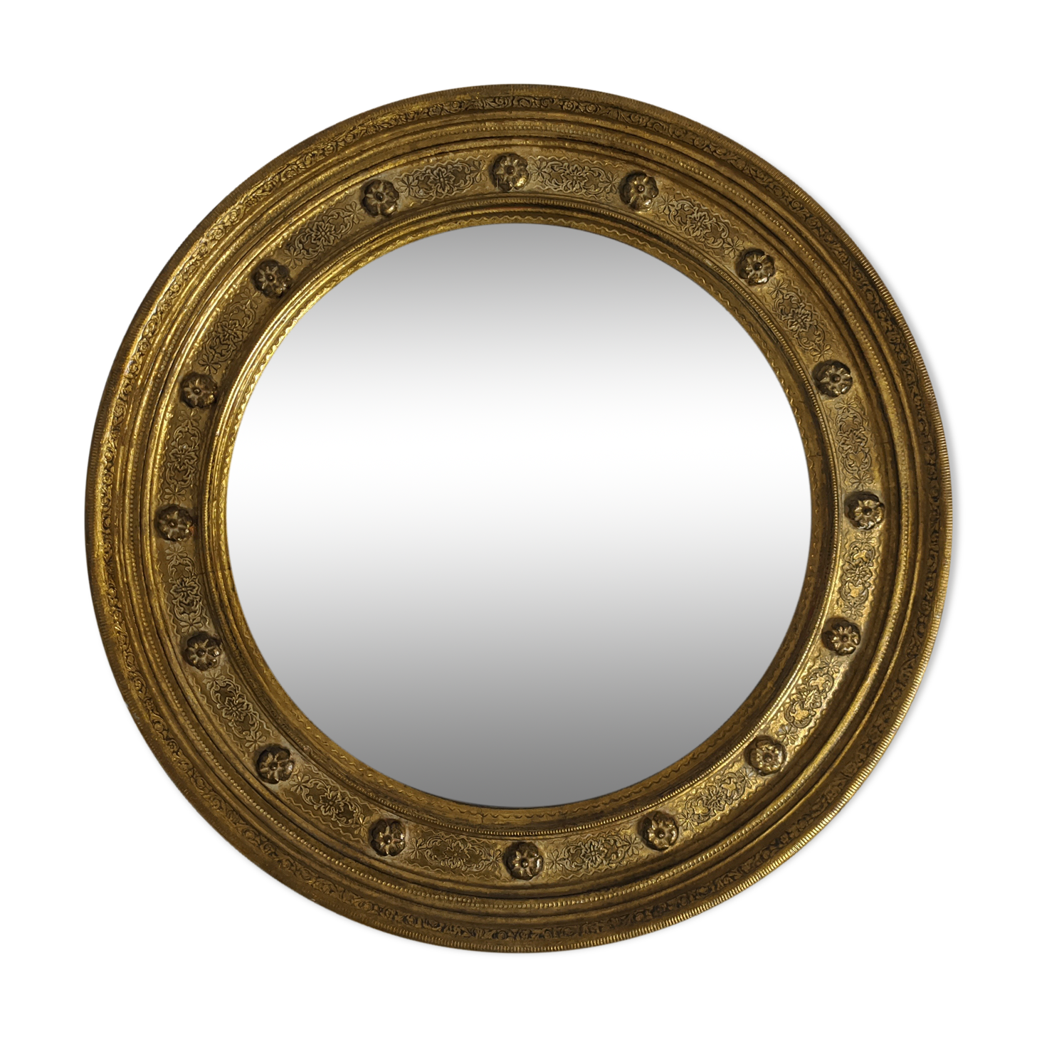 Old golden mirror 40 x 40 cm