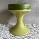 70's stool green, Tulip stool plastic, side table, Mid Century Interior.