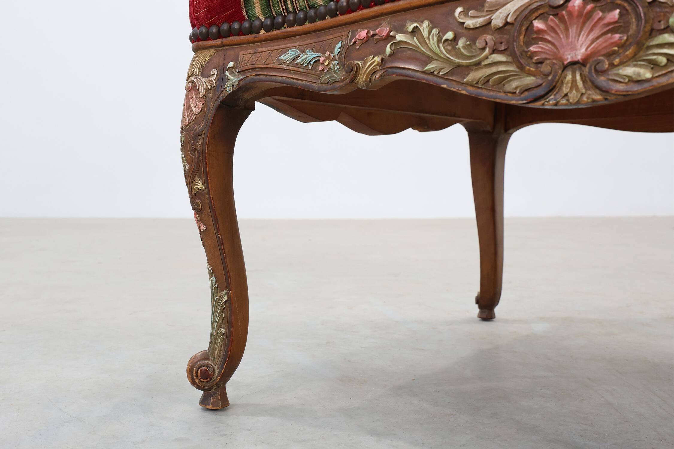 Fauteuil en chêne Louis XIV, France, 19e siècle