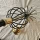 Vintage chandelier in black metal and brass - 6 branches