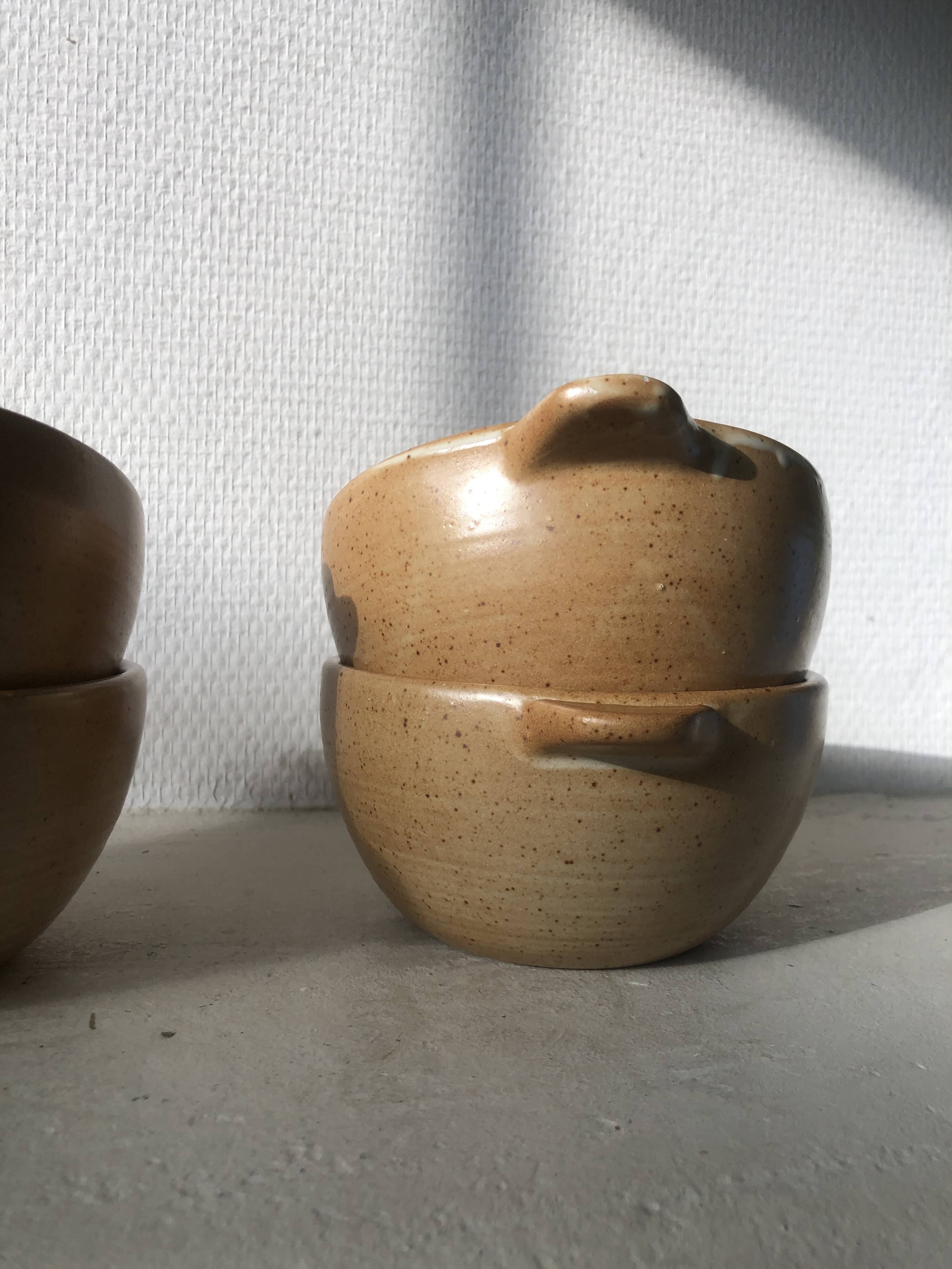 Stoneware ear bowls
