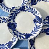 Lunéville blue flower dinner plates