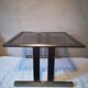 Table basse carrée en alu brossé