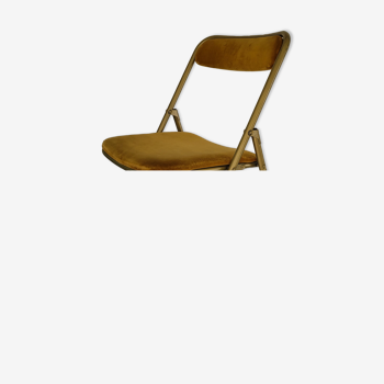 Folding chair Souvignet velvet and metal