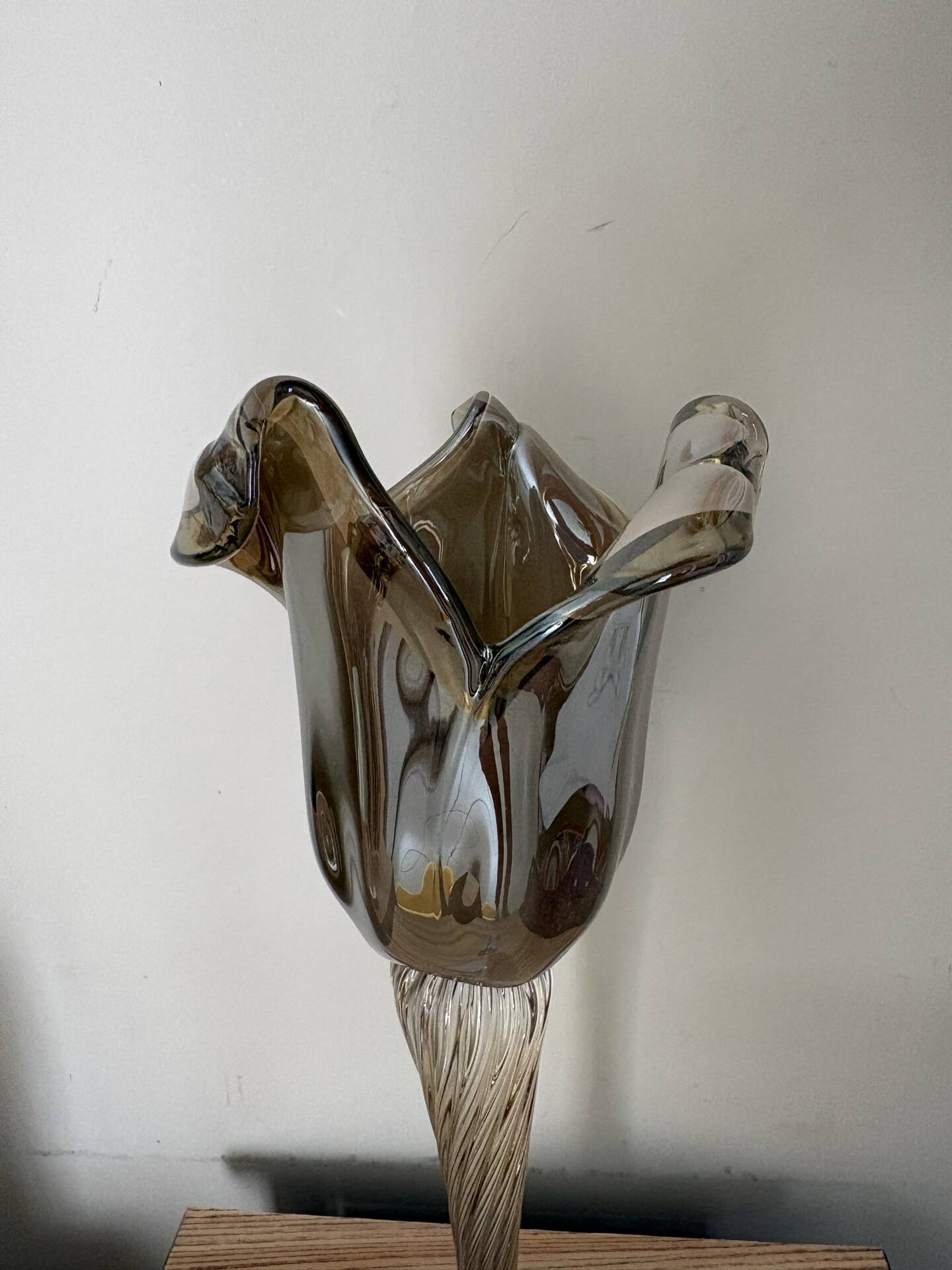 36cm Vintage Murano Glass Candle Holder