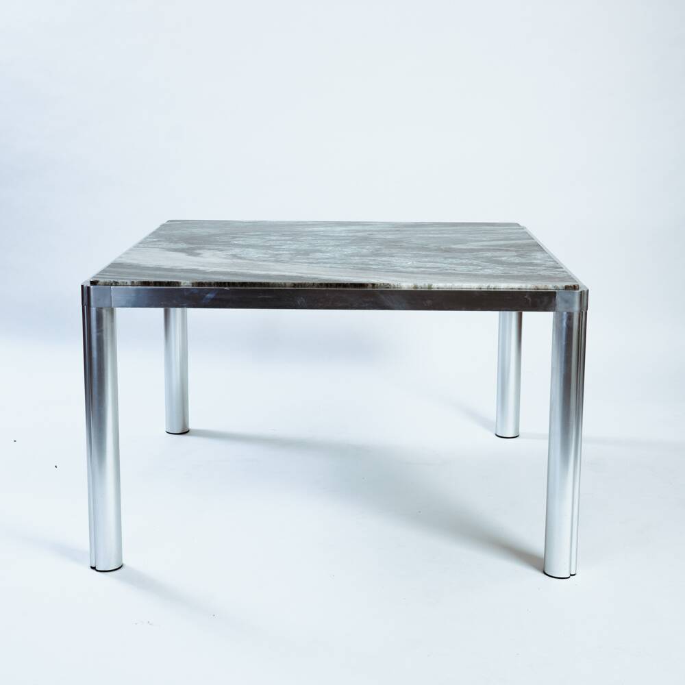Kho Liang Ie for Artifort dining table marble aluminium, 1970s