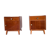 Paire de deux tables chevet 1950