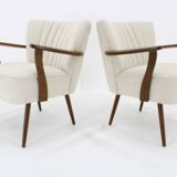 1960s Pair of Resored Armchairs, Czechoslovakia